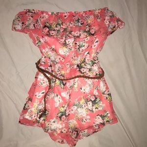 Strapless romper
